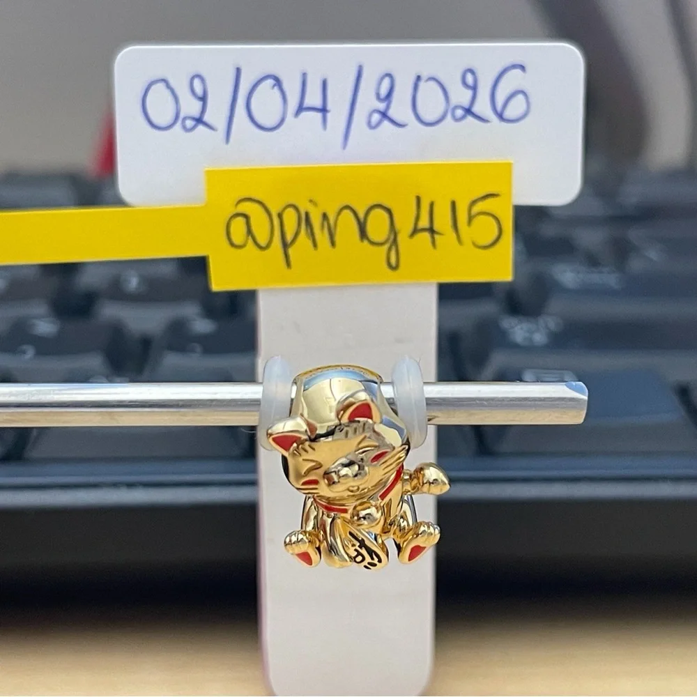 Pandora Shine Fortune Cat charm - Picture 9 of 15